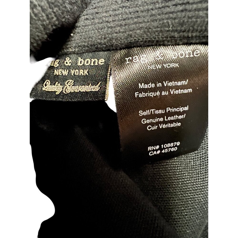 Rag & Bone Womens Olive Green Suede Leather Backpack With Zipper Closure & Adjus - Picture 5 of 8